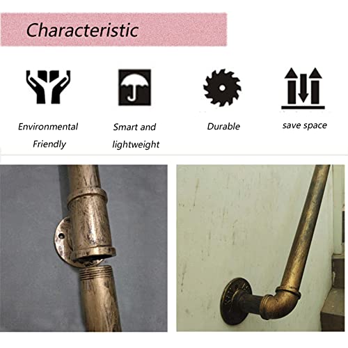 Rampe d'escalier à montage mural extérieur barre soutien kit durable - 5