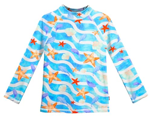 Image of Marine Life UPF 50+ Long Sleeve Rashguard for Girls by City Threads