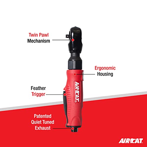 Aircat Pneumatic Tools 802-5: Composite Twin Pawl Ratchet Wrench 70 Ft-Lbs - 1/2-Inch #TOP1