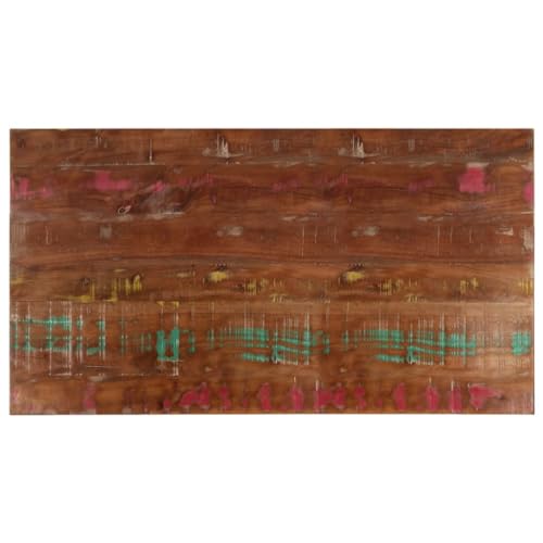 vidaXL Tischplatte, Holzplatte Rechteckig, Massivholzplatte für Tisch Esstisch Couchtisch, Ersatztischplatte, 120x60x1,5cm Altholz Massiv