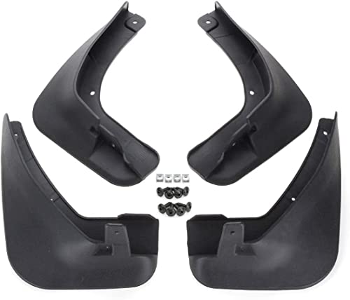 MFGG 4Pcs Coche Guardabarros Faldillas Antibarro Carrocería, para Renault Fluence/Samsung SM3 2009 2010 2011 2012 2013-on Delantero Trasero contra Salpicaduras Mud Flaps