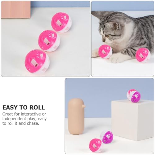 Balones de plástico para gatos con campana de ULTECHNOVO juguetes interactivos 60 uds 4