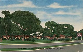 Oak Park Tourist Court Brunswick, Georgia GA Original Antique Postcard