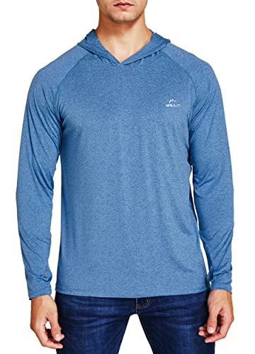 Willit Camisa masculina com capuz e proteção solar FPS 50+, manga comprida, para pesca, ao ar livre,