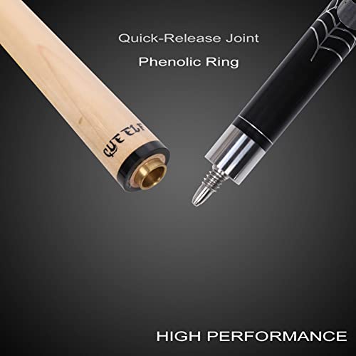 Cueelf Pool Cue Stick,Billiard Cue Sticks With Hard Case Low Deflection Shaft Professional Billiard Pool Cues Sticks 19.5-21 Oz Cue Stick #TOP3