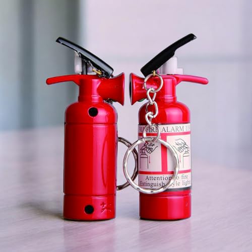 Encendedor con forma de extintor rojo recargable miniatura 2