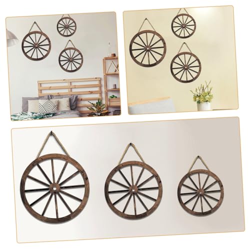 Cadre Robuste pour Décoration Intérieure : Triples Roues Murales Artisanales