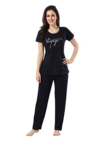 Image of DZZO Women's Cotton Printed Night Suit