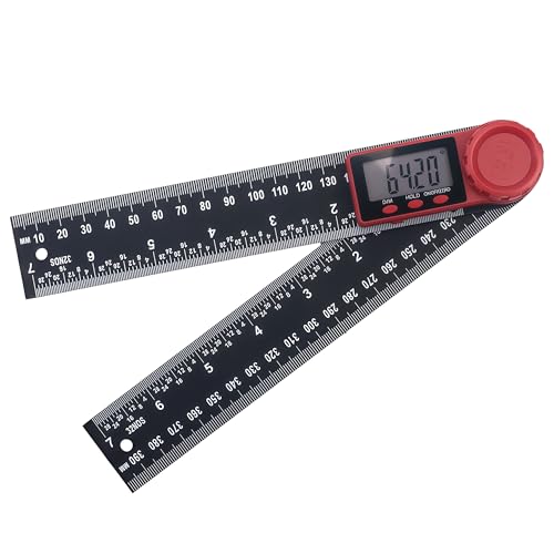 Digital Angle Finder Ruler with LCD Display 200mm/7 Inch Electronic Protractor Inclinometer Angle Gauge Measuring Tool 0360 Digital Precision Protractor for Woodworking Construction Maintenance