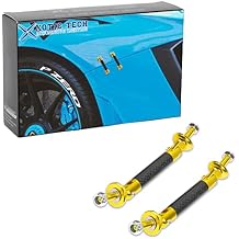 x xotic tech 2pcs 45mm Car Adjustable Front Rear Bumper Lip Splitter Support Strut Rod Trunk Corner Edge Fender Hatch Lid Fixed Lock Tie Bar Universal Auto Bumper Fasteners Lever Carbon Fiber Gold