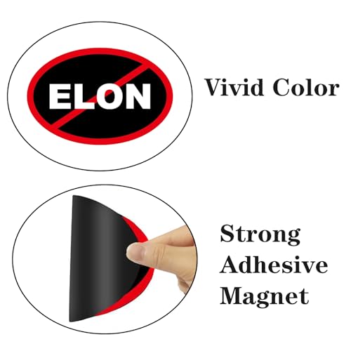 Image of 2 Pack Anti Elon Musk Bumper Magnet, Anti Elon Tesla Club Car Magnet for Tesla Owners Bought This Before Elon Went Crazy Tesla Car Stickers Magnetic - 6 inch x 4 inch