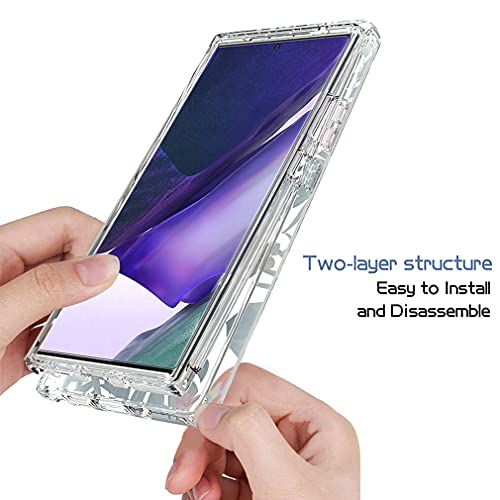 Coque pour Galaxy Note 20 Ultra 5G transparente souple antichoc fleurs