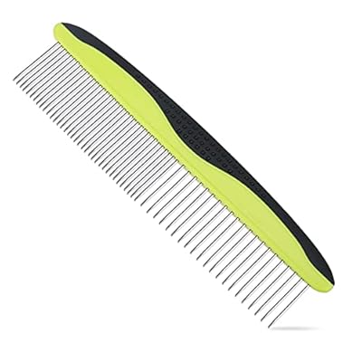 Alinana Cat Comb, Professional Dog Grooming Tool, Stainless Steel Teeth Dog Comb, Dog Combs for Grooming, Dog Grooming Comb for Removes Tangles and Knots, Loose Fur and Dirt