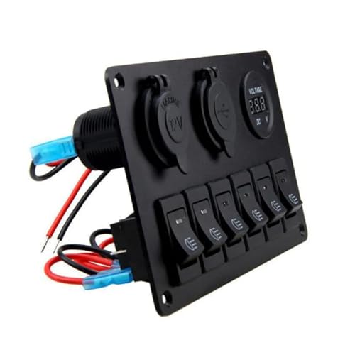 Panel de interruptor LED de 6 dígitos con disyuntor de 12V 24V y protección contra sobrecarga 3