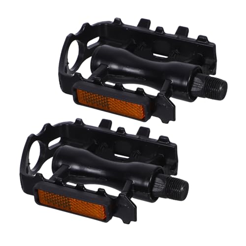 Toyvian 1 Pair Bicycle Pedal Pedals Flat Mountain Bike Pegs Bicycle Adult Replacement E Dirt Cycling Black
