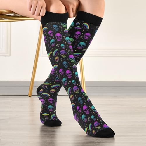 Image of Wusikd Cats Compression Socks for Women and Men Circulation Cute Long Socks for Athletic Running 1