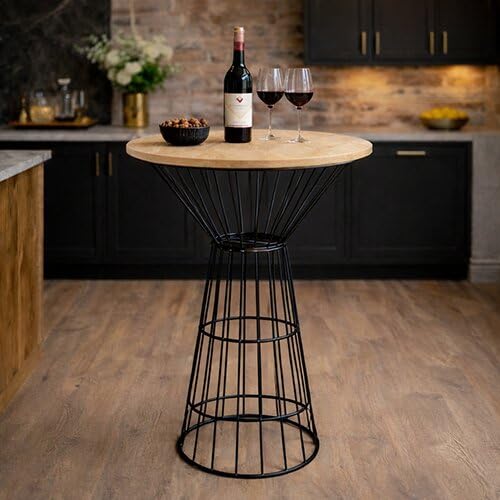 Gk International Round High Bar Table Only (62 Cm) Beside Table Home Decor Furniture - 62d X 76w X 105h Centimeters-image-8