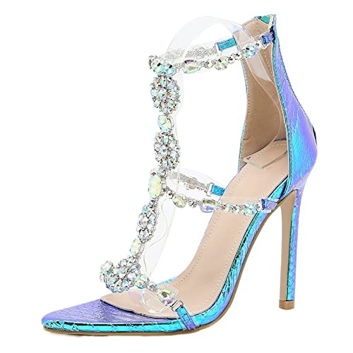 Chaussures à talons hauts minces sandales d'été pour femmes avec fermeture éclair arrière