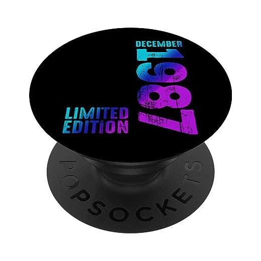 Impresionante diciembre 1987 desde 1987 Vintage 1987 Retro 1987 PopSockets PopGrip Intercambiable