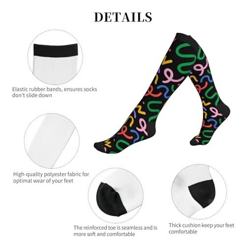Image of Compression Socks for Women Men Circulation Graduated Supports Socks for Running Athletic Sports Nurse Travel