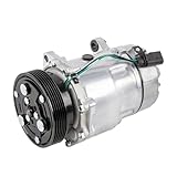 Material: Der Klimakompressor für Kraftfahrzeuge besteht vom Gehäuse bis zu den Innenteilen aus Eisen, Aluminium, Kupfer und Gummi, Er zeichnet sich durch stabile Leistung, einen leistungsstarken Klimakompressor, hohe Kühlleistung, Oxidationsbeständigkeit, hohe Temperaturbeständigkeit, hohe Zuverlässigkeit, geringe Alterung und Verschleiß sowie eine lange Lebensdauer und Langlebigkeit aus und sorgt so für ein komfortables Fahrerlebnis das ganze Jahr über