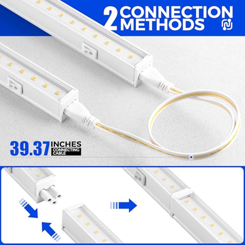 Barrina T5 5000K Full Spectrum Plant Grow Lights, 2ft 80W (8x10W, 500W Equivalent), LED Grow Bulbs, Plant Lights for Indoor Plants, Greenhouse,