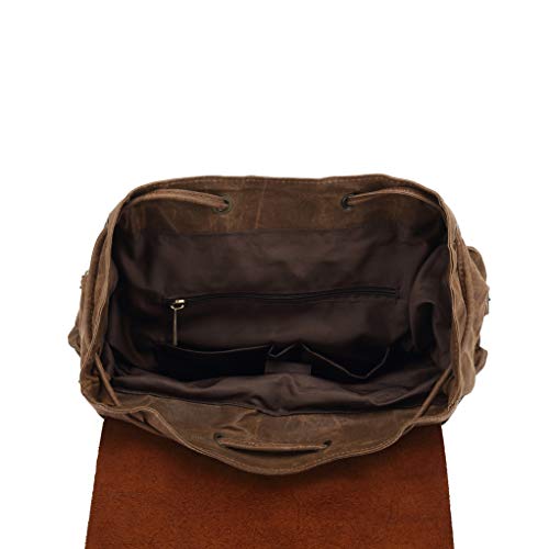 Lmagice Waxed Canvas Leather Rucksack