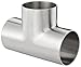 Dixon B7WWW-G200P Stainless Steel 304 Polished Fitting, Weld Short Tee, 2" Tube OD