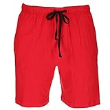 Short de nuit par Hanes Hanes Short Pyjama de Couchage en Jersey de Coton Volant pour Homme XX-Grand Rouge