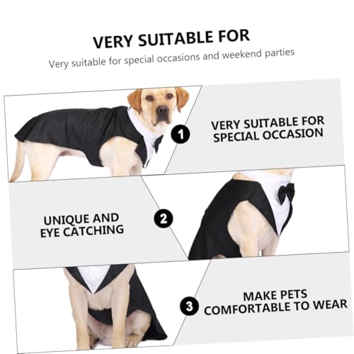 Disfraz de esmoquin formal para perro talla XL miniatura 6
