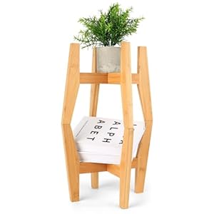 Wooden Plant Stands Indoor Outdoor, Adjustable Plant Stands, Wood Planter Stand, BambooPlant Pot Stand for Home Office Garden Yard Flower Pots