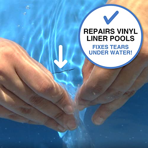 Poolmaster 30279 Wet/Dry Vinyl Liner Pool Patch Repair Kit, 4 Ounce, Blue #TOP1
