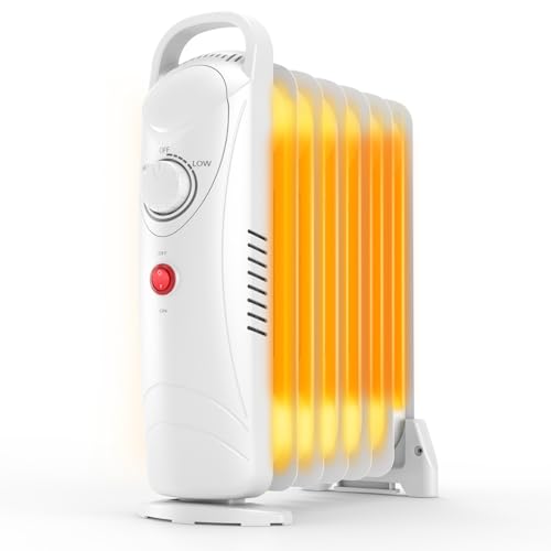Air Choice Radiator Heater, 700W Oil Filled Radiator Heater with Adjustable Thermostat, 2 Heat...