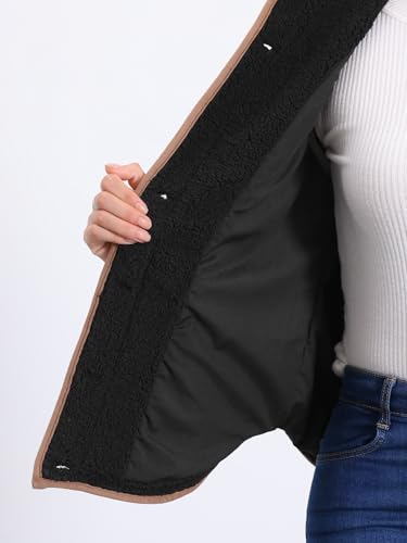 Chaleco de forro polar para mujer con botones y bolsillos Allegra K 5