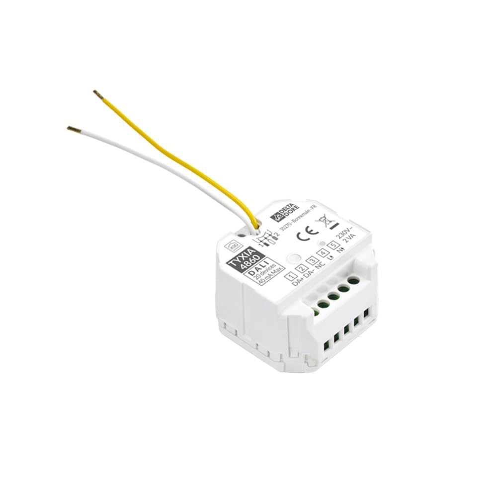 Variation d'éclairage Dali avec le micromodule sans fil Delta Dore Tyxia 4860