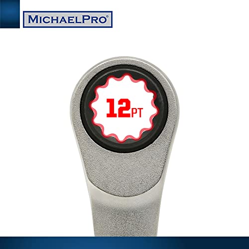 MichaelPro MP001163 4 in 1 Ratchet Wrench Set, 12 Sizes in 3 Piece Wrenches, Metric 8, 9, 10, 11, 12, 13, 14, 15, 16, 17, 18 - Image 4