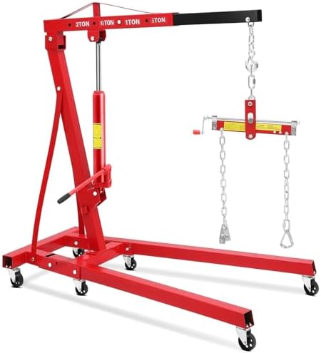 GAOMON 2 Ton Folding Engine Hoist with Lever, 4400LB, Hydraulic C...