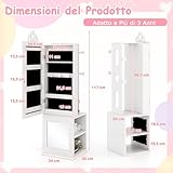 Zoom IMG-1 costway armadio portagioie per bambini Zoom IMG-1 costway armadio portagioie per bambini