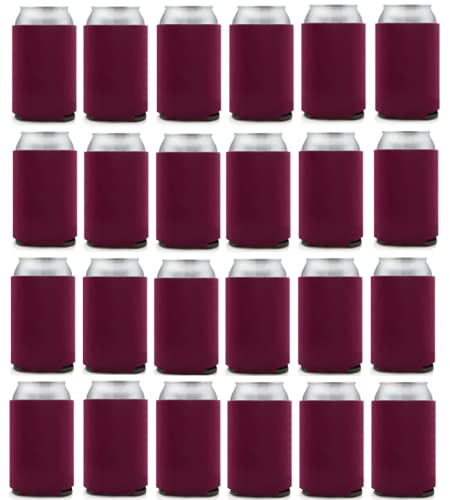 Can Cooler Sleeves Blank Poly Foam (24, Burgundy)