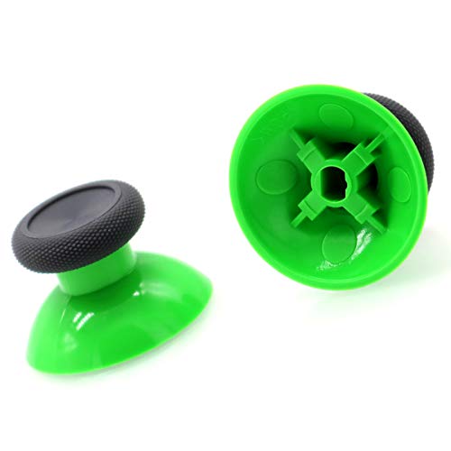 Image of Deal4GO 2-Pack OEM Thumbsticks Concave Analog Replacement for Xbox one Controller Rubber Joysticks (Green & Grey)