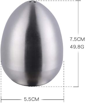 Salt Pepper Shaker Set: Stainless Steel Salt & Pepper Dispenser 2 Pieces for Kitchen (Silver)