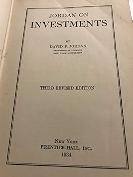 Hardcover Jordan on Investments Book
