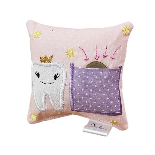 Zahnfeekissen rosa mit oder ohne Name | personalisiertes Kissen | Zahnfee Kissen | Wackelzahn | Geschenkidee für Kinder