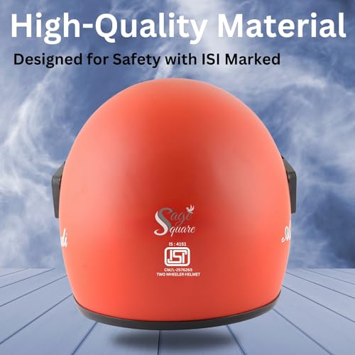 Image of Sage Square Audi Full Face Clear Visor Helmet | ISI Certified | High Standard Safety | Extra Comfort & Stylish