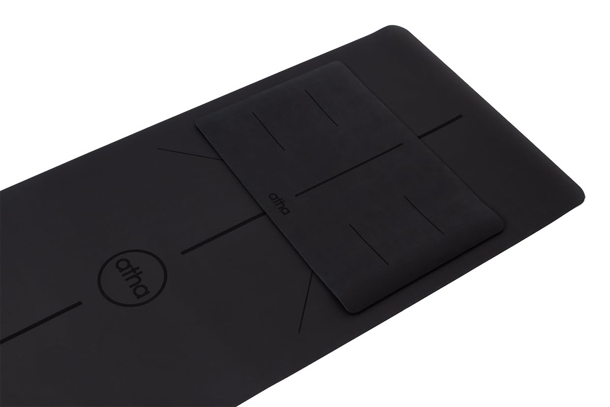 atha PRO X Yoga Pad 5.2 mm – Almohadilla de Yoga Antideslizante para Rodillas y Codos – Soporte Extra y Amortiguación para Posturas Exigentes – Negro