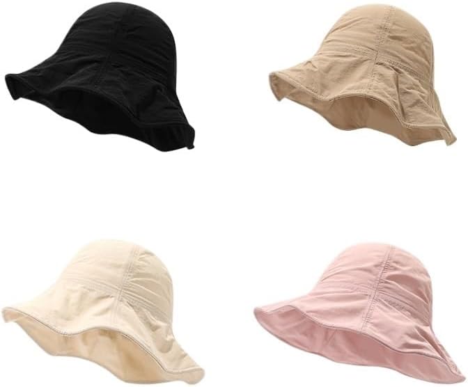 Wrinkled Elastic Basin Hat Women Fisherman Japanese Breathable