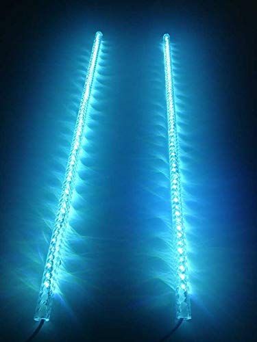 Sando Tech 2PCS Flexible 4ft Brightest Dream Chase Million Colors Shift LED Whip Lights Spiral Tube Bluetooth APP Controlled