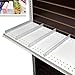 Adjustable Gondola Shelf Dividers - Retracting Item Organizer for Shelves 14" to 22" D - 50 Pack