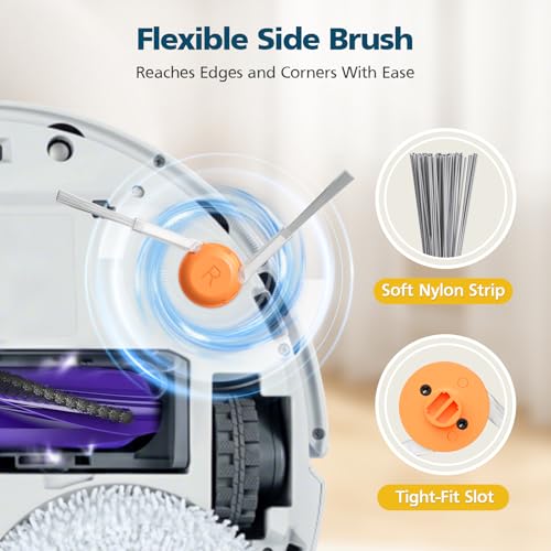 Image of 25-Pack Freo Z10 Replacement Parts Accessories for Narwal Freo Z10 / Freo Z10 Ultra Vacuum Cleaner, Include 2 Roller Brushes, 6 Side Brushes, 4 Filters, 6 Mop Pads, 6 Dust Bags and 1 Cleaning Brush