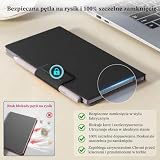 Etui na Remarkable Paper Pro Move, premium folio skórzane, składana holderka na długopis z tyłu, auto wake/sleep, wyście